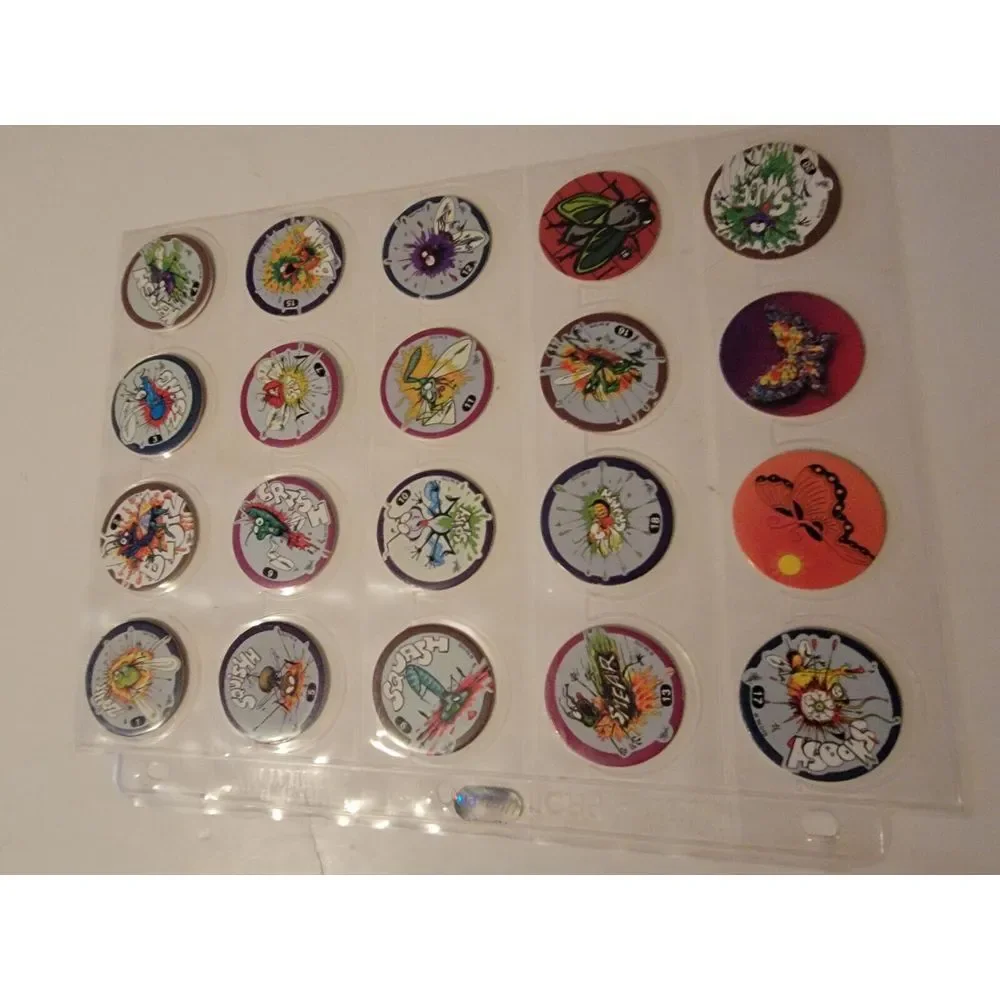 Lot Of 20 Vintage POGs Misc. Insects Dead Bugs Splat Butterfly Crash Fly